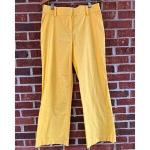 Trina Turk Yellow Wide Leg Trouser Pants Size 8 Lightweight Summer Resort